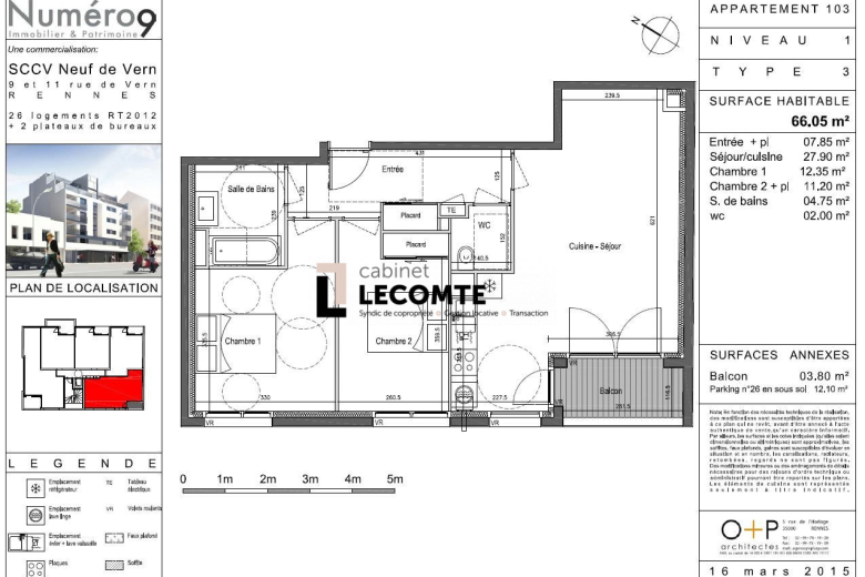 Appartement T3 en vente à Rennes (VA2011-CABINETLECOMTE35) - Photo 4